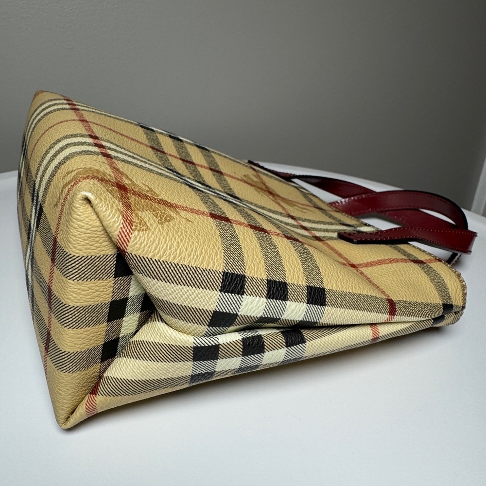 Burberry Haymarket Check PVC and Leather Mini Oxford Tote - Picture 7 of 15